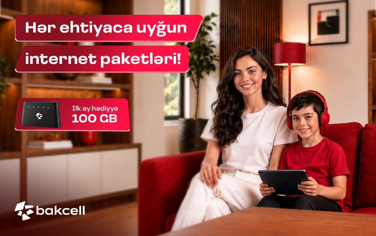 “Bakcell”dən Wi-Fi modemi alın, ilk abunəliyiniz pulsuz olsun&nbsp;