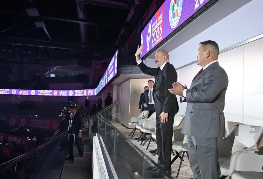 Prezident cüdo üzrə dünya çempionatının açılış mərasimini izləyib - YENİLƏNİB