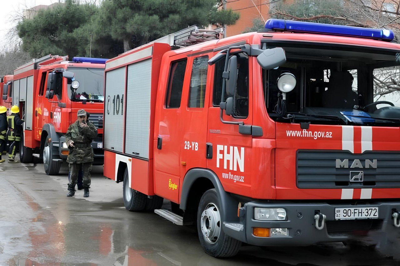 Bakıda binada yanğın: qadın tüstüdən zəhərləndi
