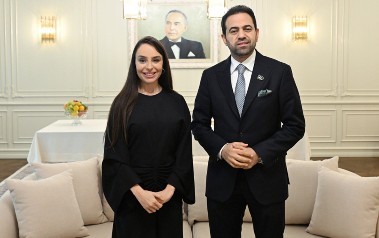 Leyla Əliyeva Müsəlman Ağsaqqalları Şurasının Baş katibi ilə görüşdü - FOTO