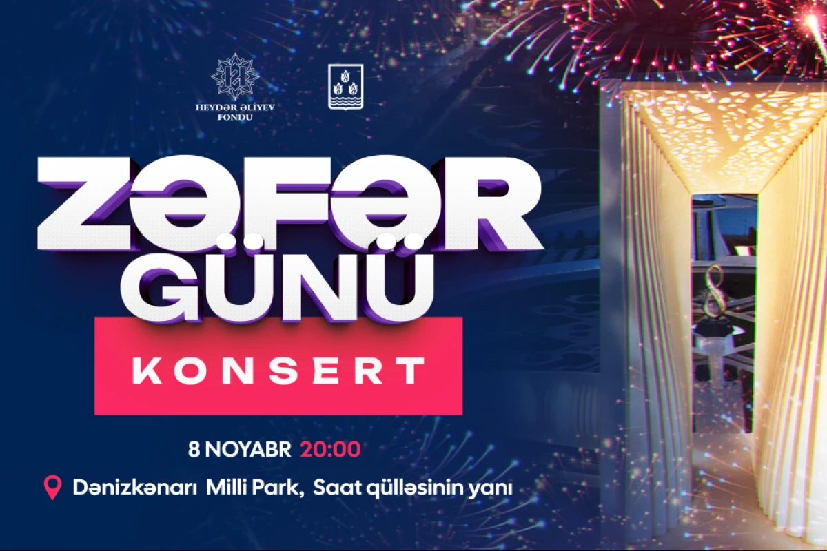Zəfər Günü münasibətilə Bakı bulvarında konsert və atəşfəşanlıq OLACAQ &nbsp;