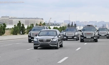 İlham Əliyev sükan arxasında, Kadırov yanında... - Foto