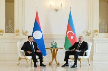 Azərbaycan və Laos prezidentlərinin təkbətək görüşü olub